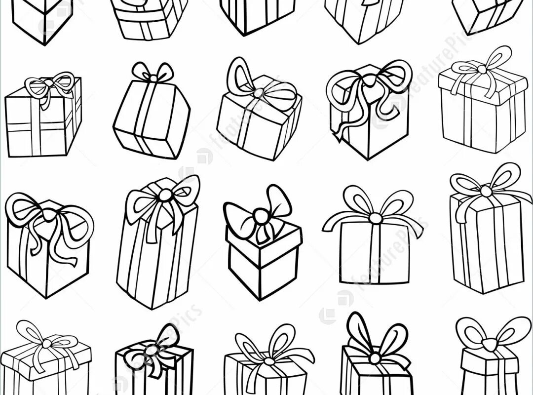 легкое рисование подарка легко и просто. рисование карандашом подарок. как нарисовать подарок маме на новый год. распечатка подарок маме. подарок раскраска для детей.