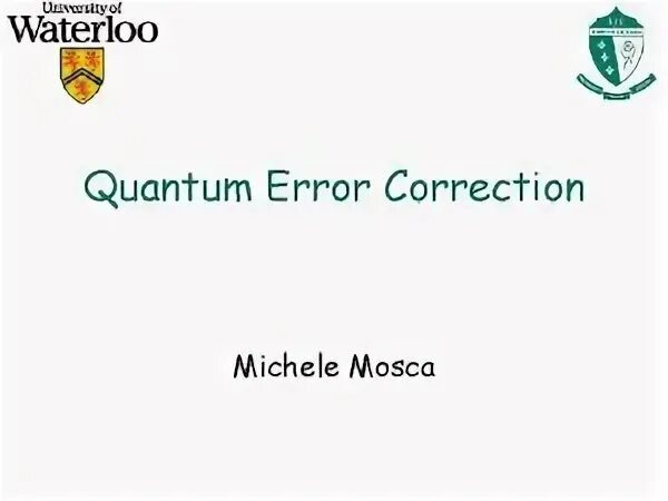 Quantum error. Quantum error