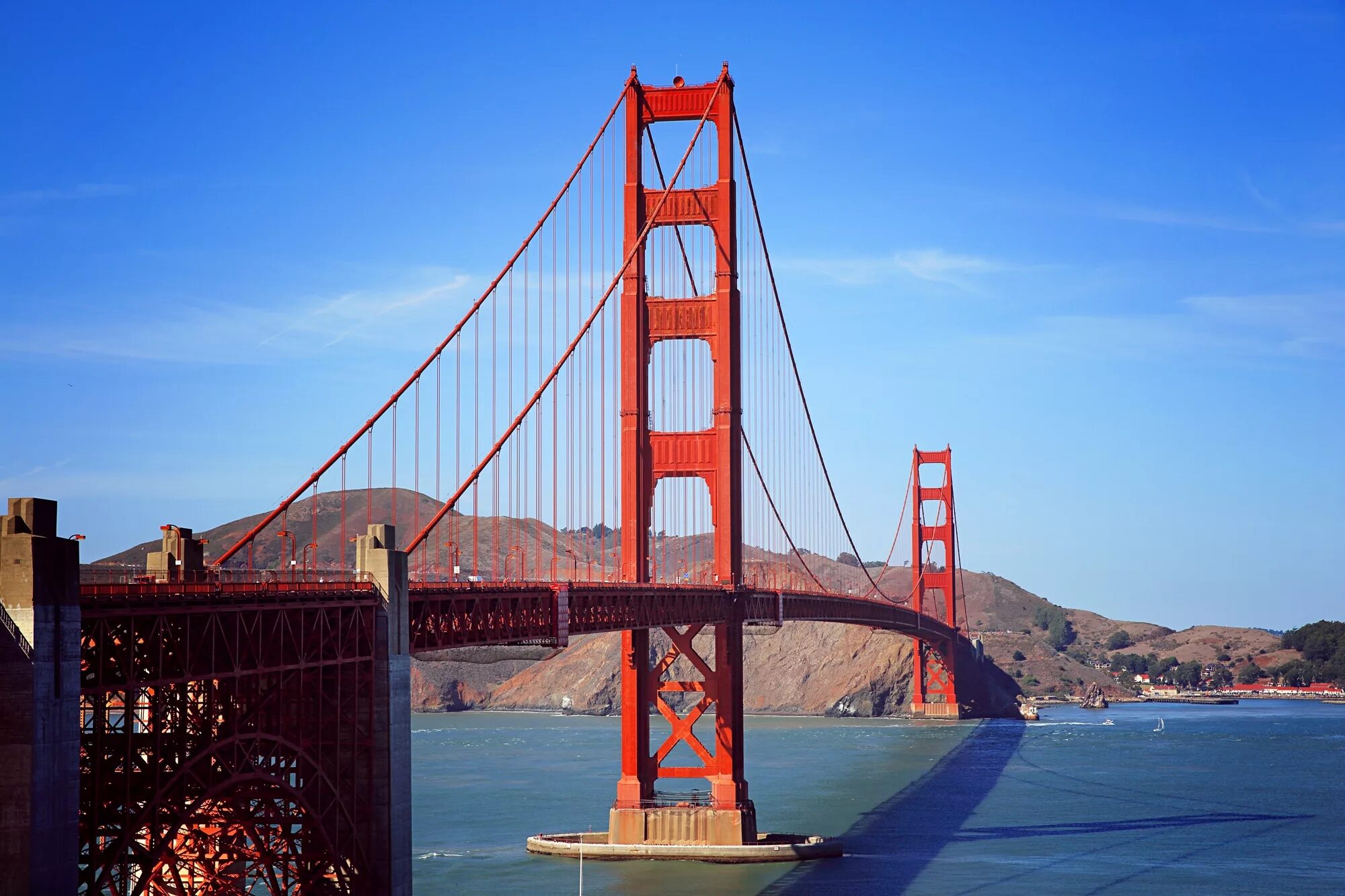 В сша через мост. Вантовый мост Сан Франциско. Голден гейт Сан Франциско. Мост золотые ворота в Сан-Франциско. Мост Golden Gate в Сан-Франциско.
