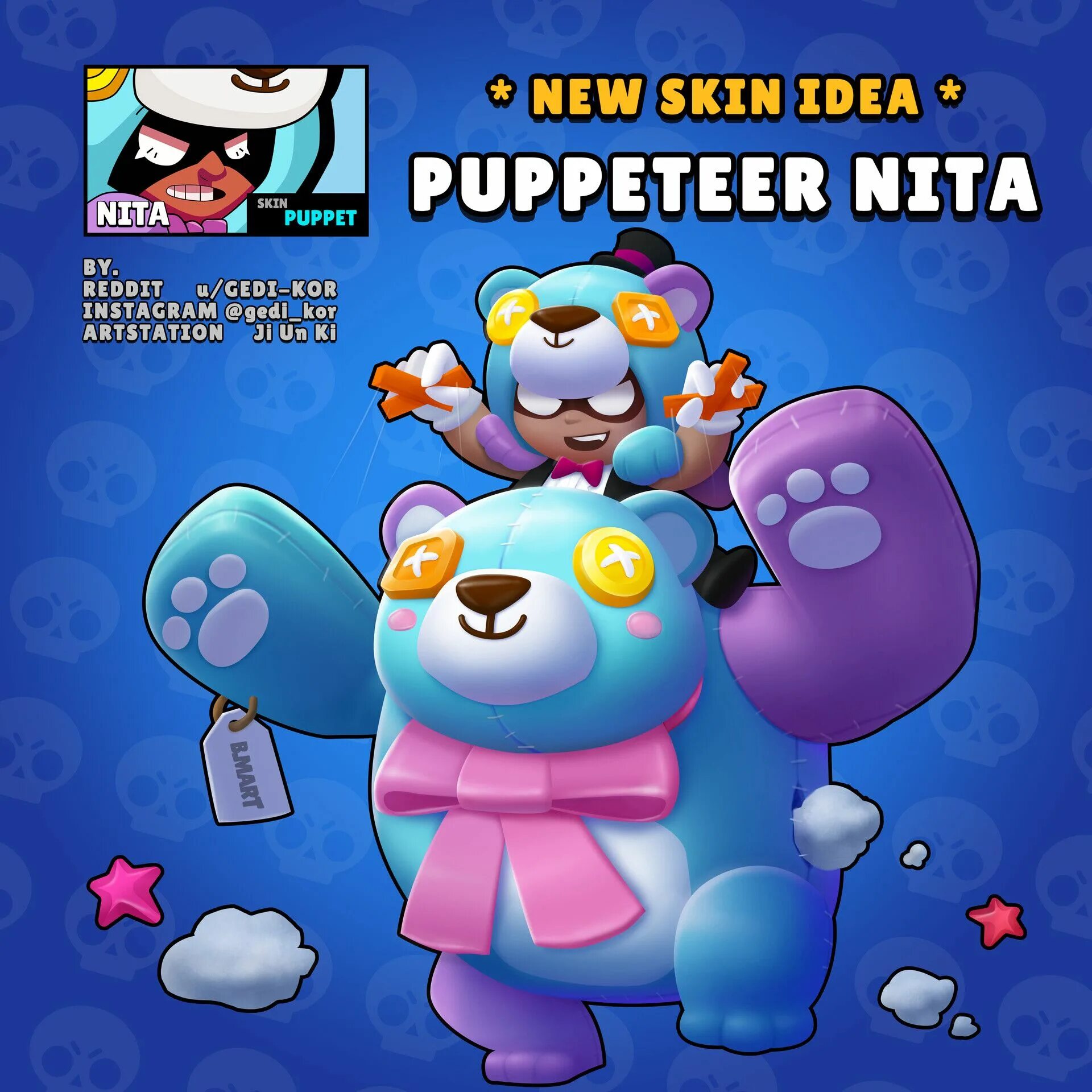 Нянь Нита Браво старс скин. Браво старс Нита скины. Nita Brawl Stars скины. Skin idea Nita Brawl Stars. Skin idea