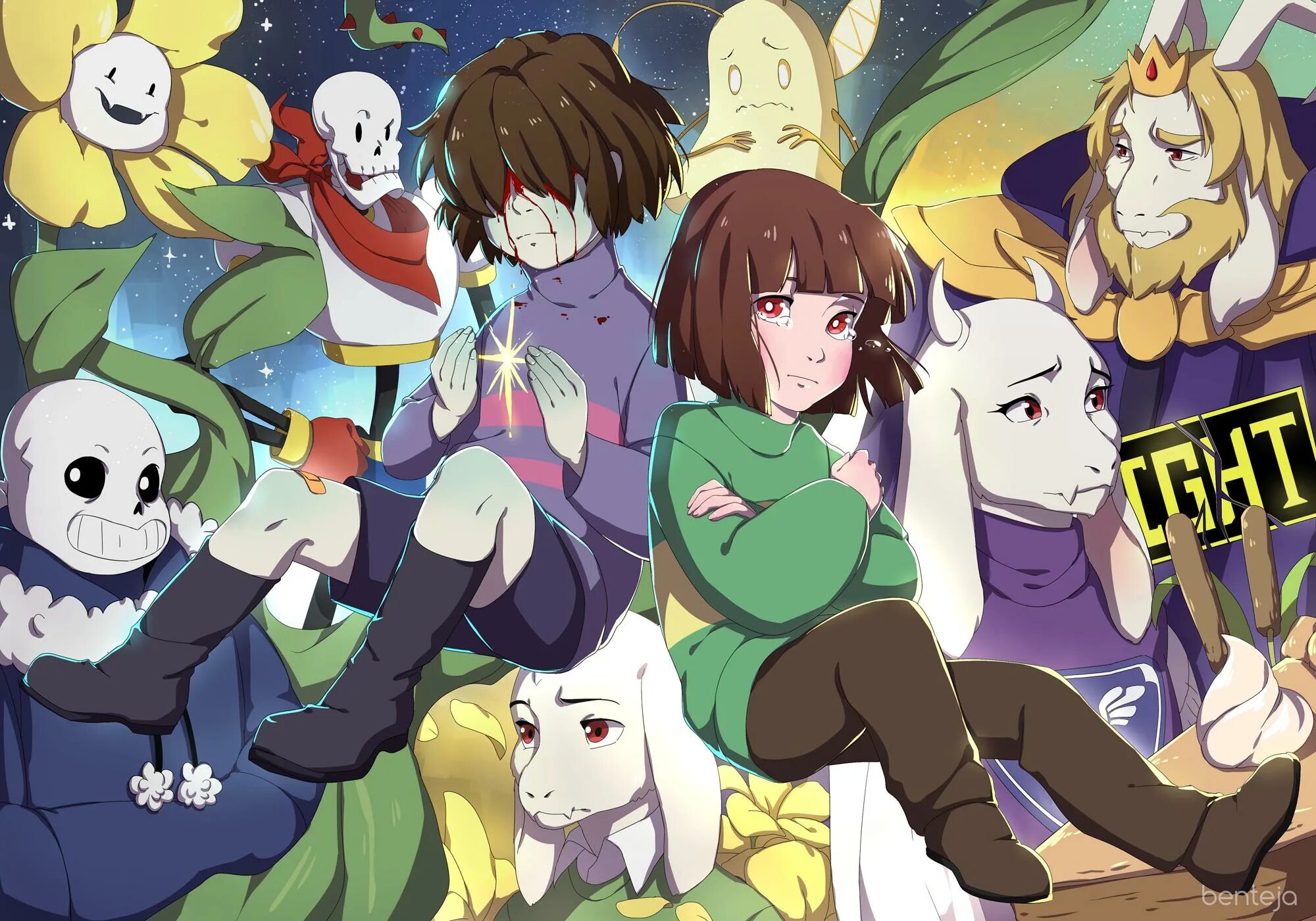 Фото undertale. Storyshift Ториэль. Чара и Азриэль и Фриск и Санс. Азриэль ГЛИТЧТЕЙЛ. Санс Ториель Папирус Чара Фриск.