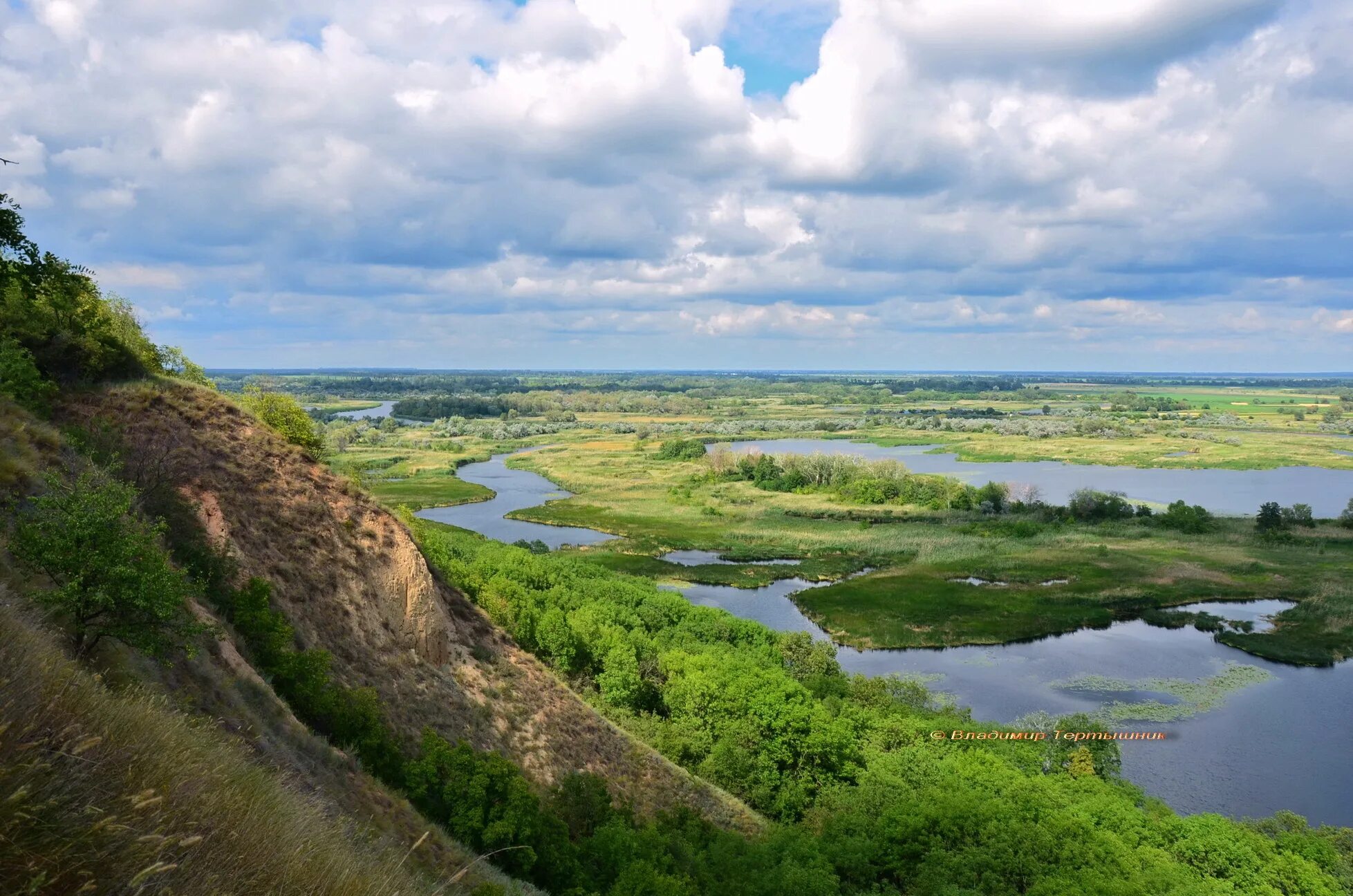 Исток реки Ворскла. Исток реки Ворскла Белгородской области. Пейзаж реки Ворсклы. Обрывистый берег реки.