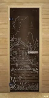 Стеклянная дверь для бани бронза
