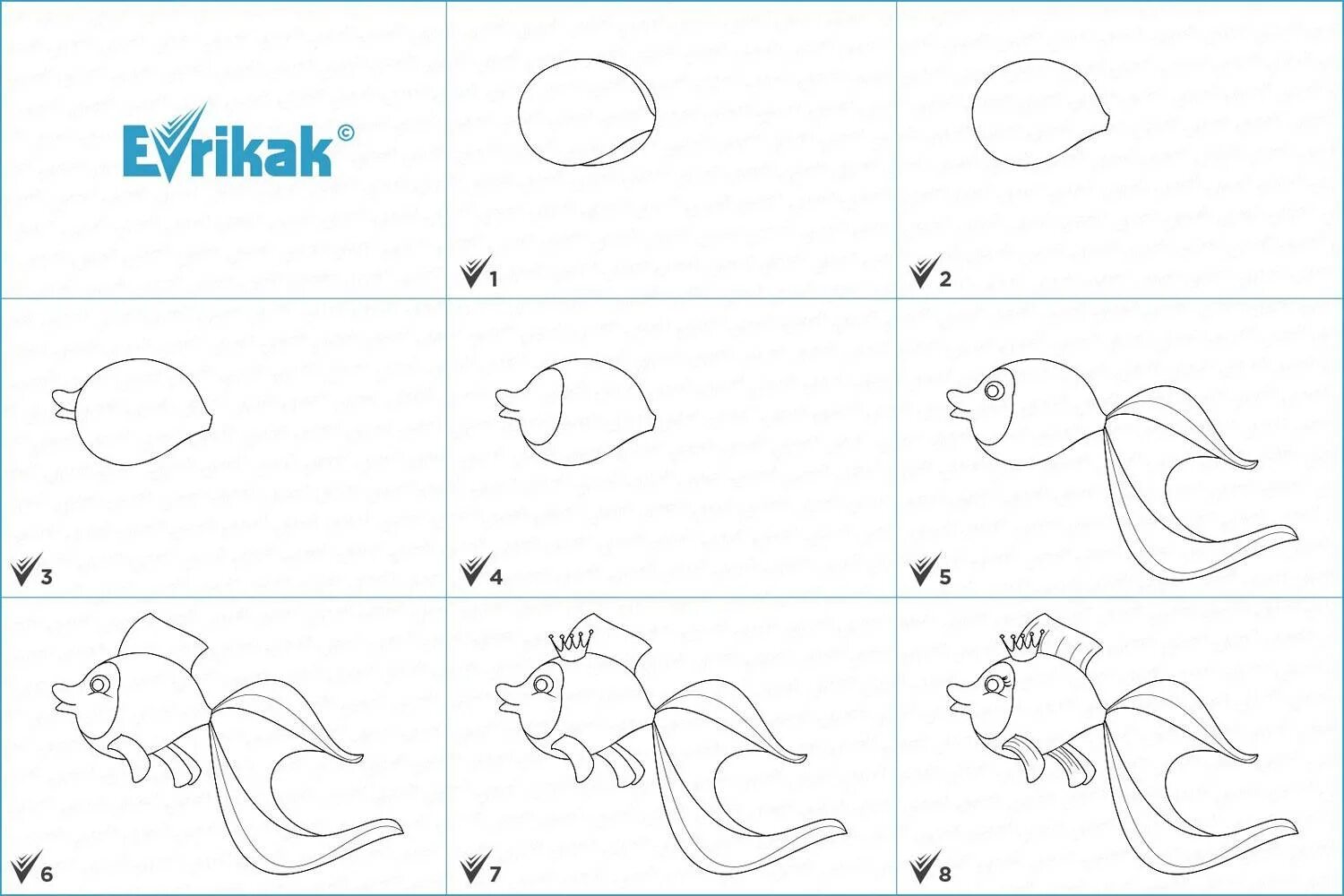 Поэтапное рисование сказок. Рыбка рисунок. Золотая рыбка рисунок карандашом. Поэтапное рисование золотой рыбки. Рисование с детьми Золотая рыбка.