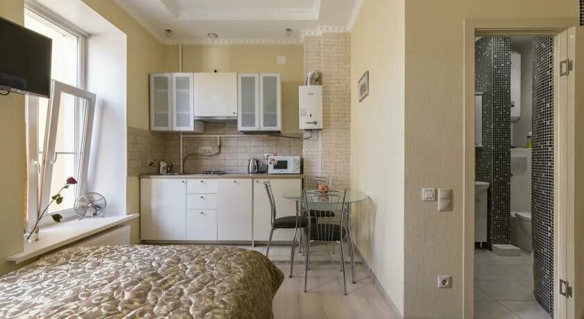 Дизайн студии 30 кв. м - фото, интерьер квартиры-студии площадью 30 кв м