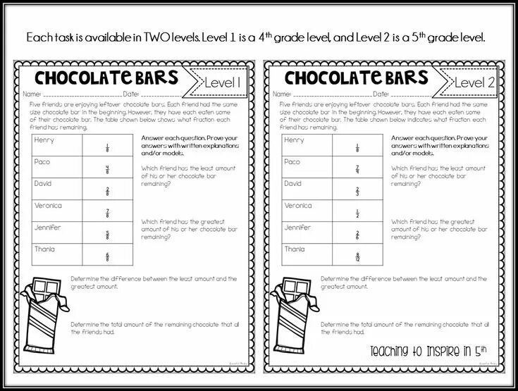 Tasks 53. Fractions 4 tasks.