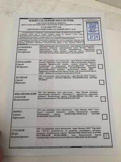 Как должен выглядеть избирательный бюллетень