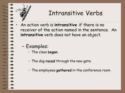 Intransitive verbs