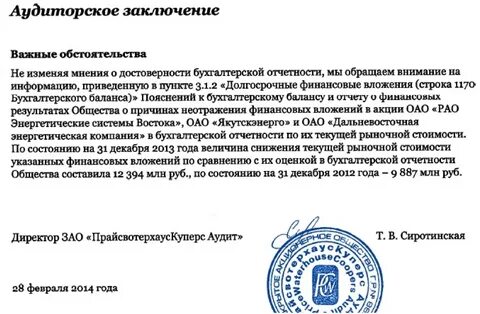 аудиторское заключение новатэк 2022