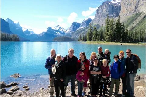 the Rapley family exploring the Canadian Rockies together.