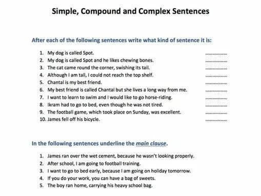 Simple and complex sentences. Complex sentences exercises. simple and compound sentences. simple compound and complex sentences. complex compound simple compound-complex sentences.