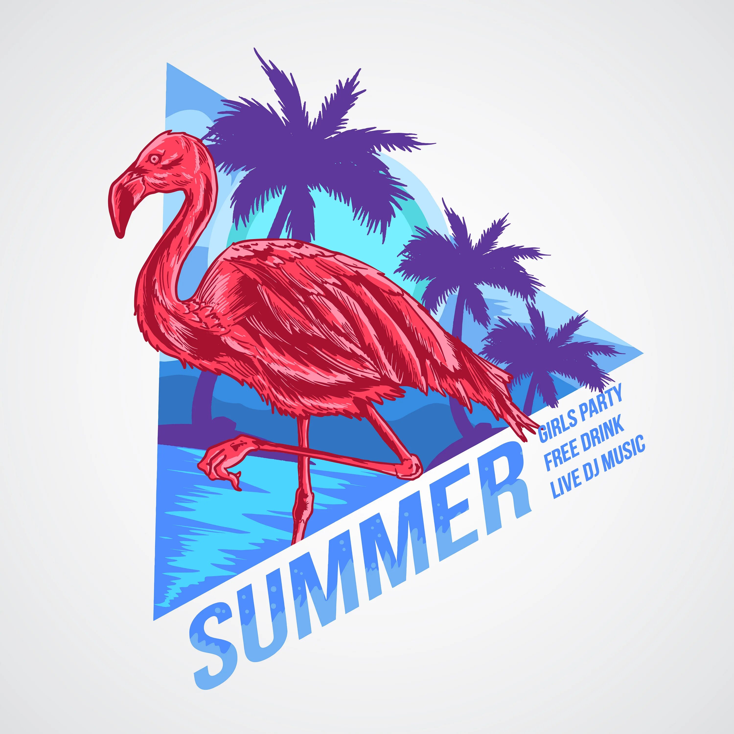 Элемент фламинго. Фламинго логотип. фламинго и пальмы. фламинго вектор. summer party вектор.