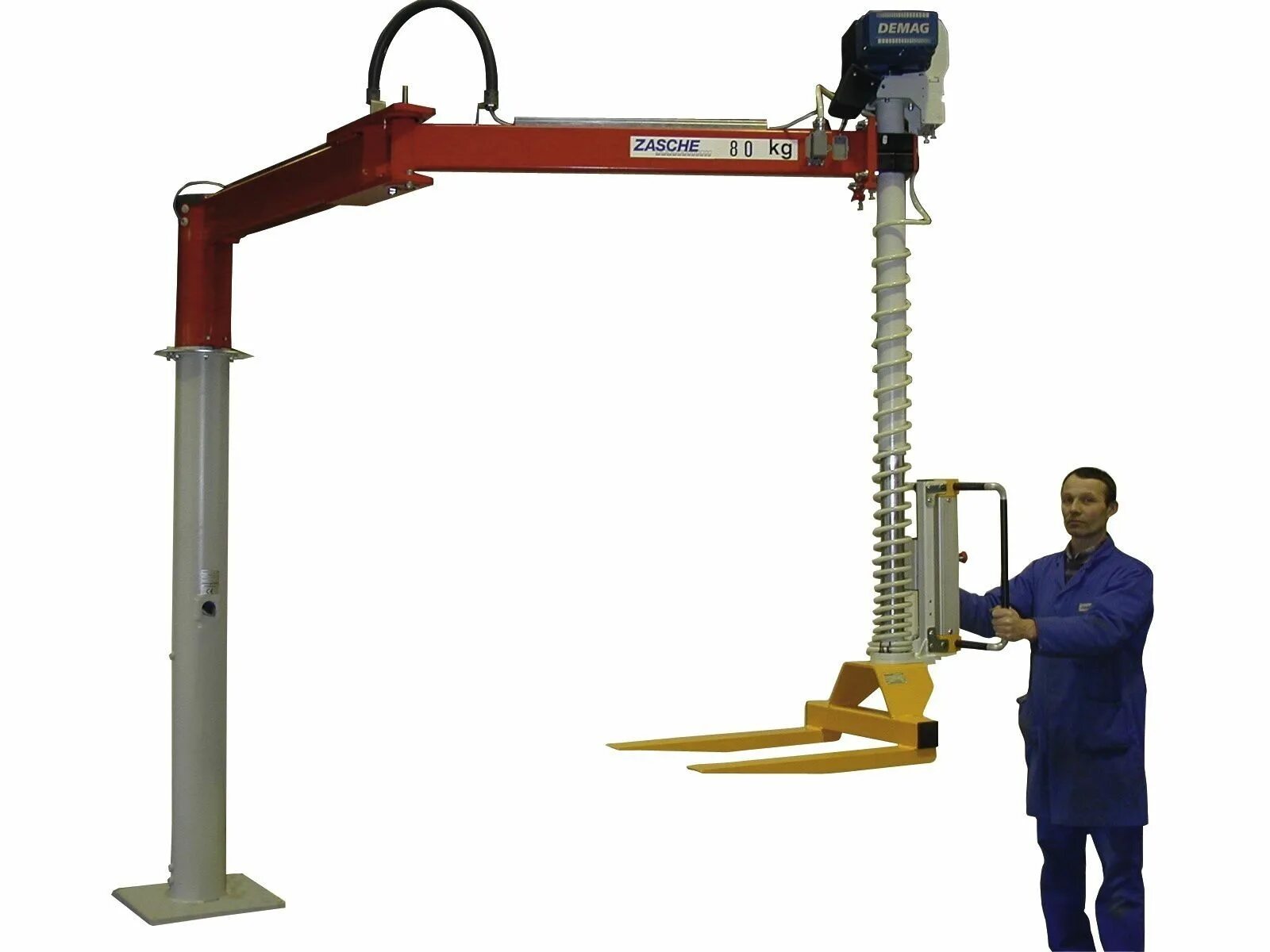 Lifting device. Articulated jib crane drawings. demag hoist. hoisting devices.