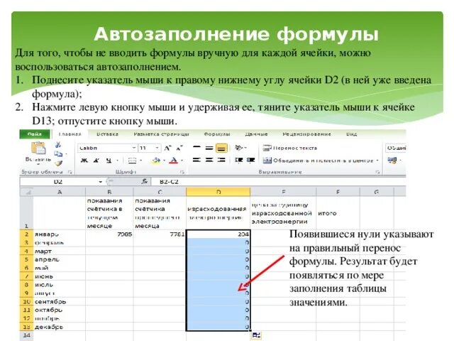 Автозаполнение ячеек в электронной таблице. Автозаполнение ячеек в excel. метод автозаполнения в excel. как сделать автозаполнение ячеек.