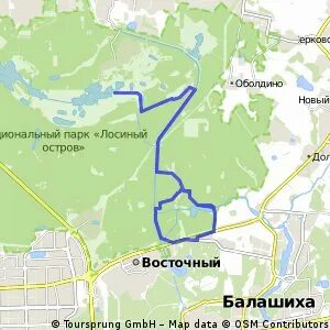 Пруды маршрут