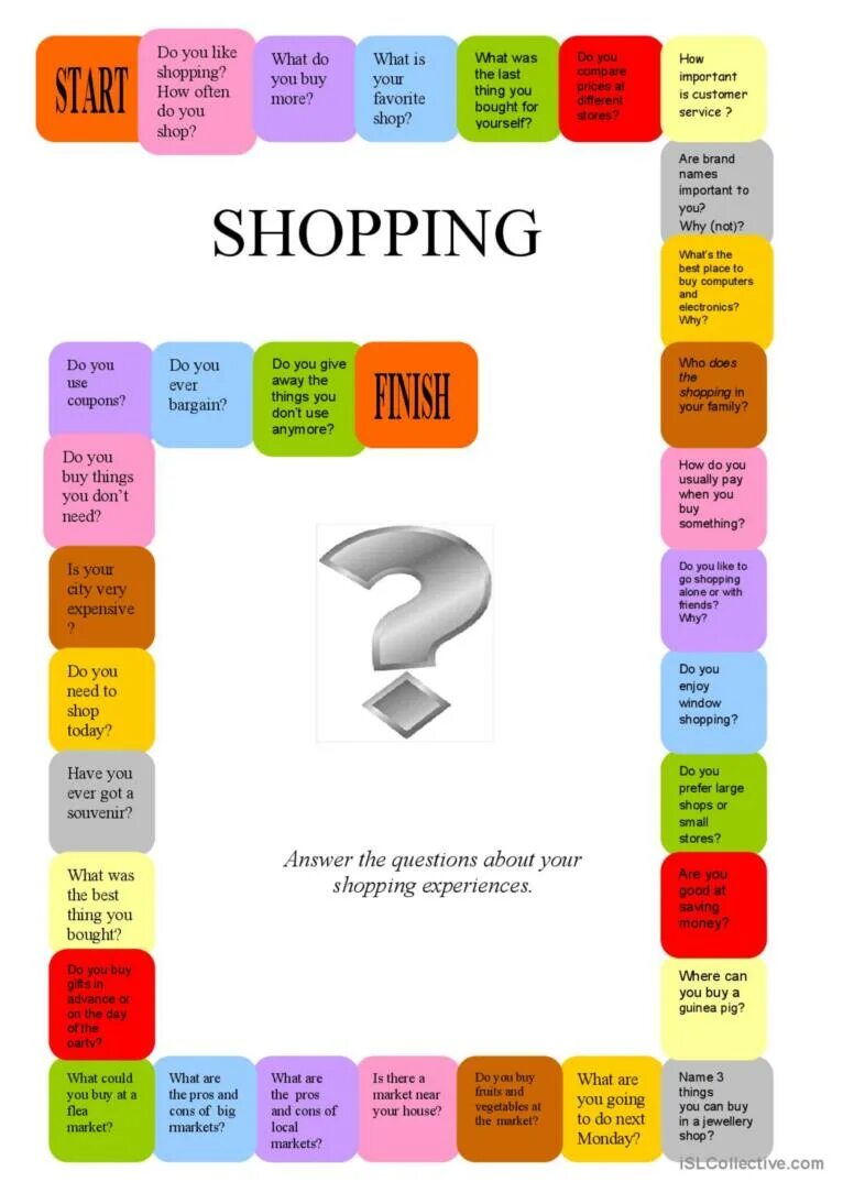 Shopping board