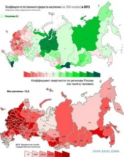В каких регионах естественный прирост выше