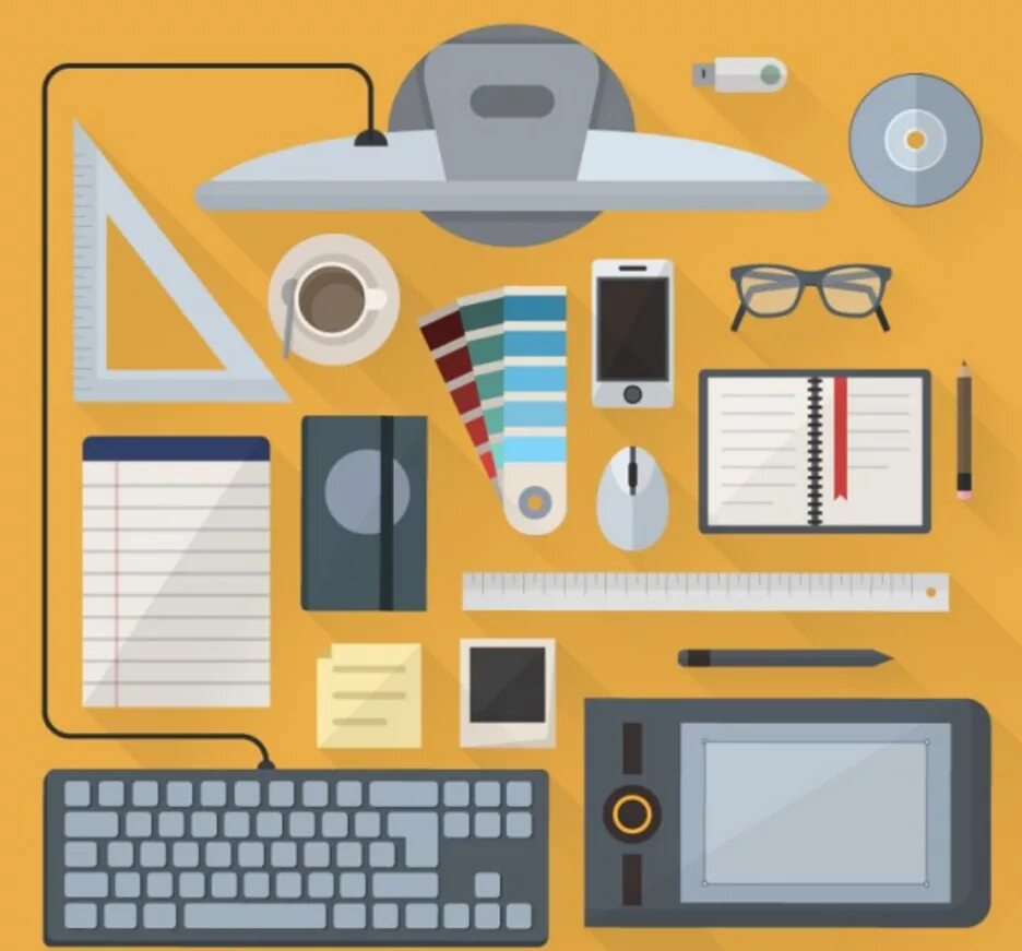 Рабочие инструменты архитектора. Компьютерная графика и дизайн. Design tools. Инструменты архитектора. Флэт дизайн иконки.