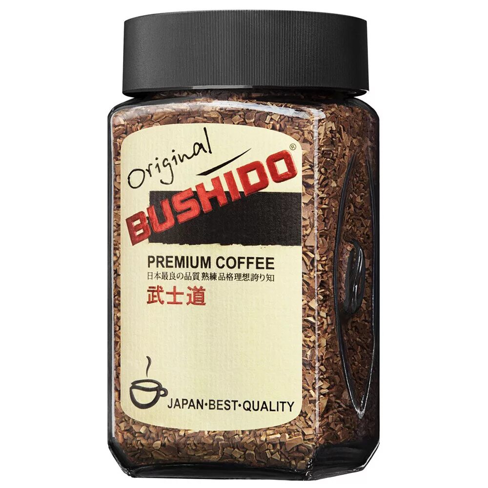 Растворимый кофе сколько стоит. Bushido Original Premium кофе. Кофе Bushido Original 100 гр. Кофе растворимый Bushido Original 100г. Кофе Бушидо ориджинал катана 100г ст/б.