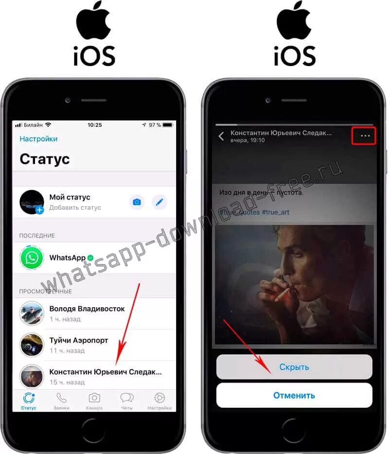 Скрыть статус в WHATSAPP. Как скрыть статус в вотсапе. Как скрыть статус в вацапе. Статус в ватсап на айфоне. Как скрыть статус на айфоне