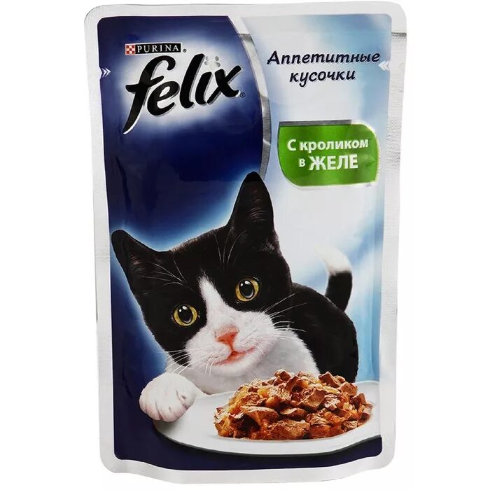 Корм для кошек Felix кролик 85 г. Felix влажный корм для кошек