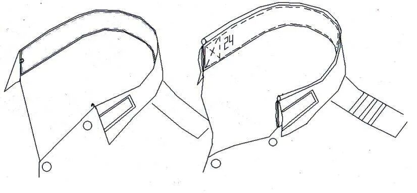 Подшива на воротнике ФСИН. Как подшивать подшиву. Подшивка воротника в армии. Воротник военной формы