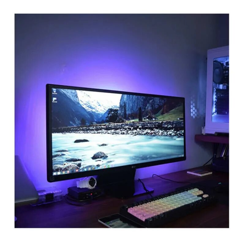 мониторы с подсветкой. мониторы с подсветкой. светодиодная подсветка ambilight для пк. ргб подсветка для пк. филипс эмбилайт.