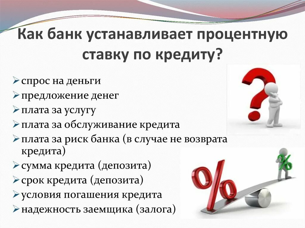 Что значат проценты по кредиту. Процентные ставки по кредитам коммерческого банка устанавливаются:. Как банки устанавливают процентную ставку по кредиту. Как устанавливается процентная ставка по кредиту. Типы процентов по кредиту.