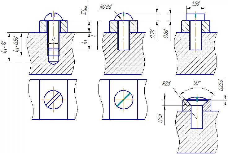 Винтовое соединение чертеж с размерами м20. Винтовое соединение чертеж м8. Винтовое соединение чертеж Инженерная Графика. Винтовое соединение м12 чертеж.