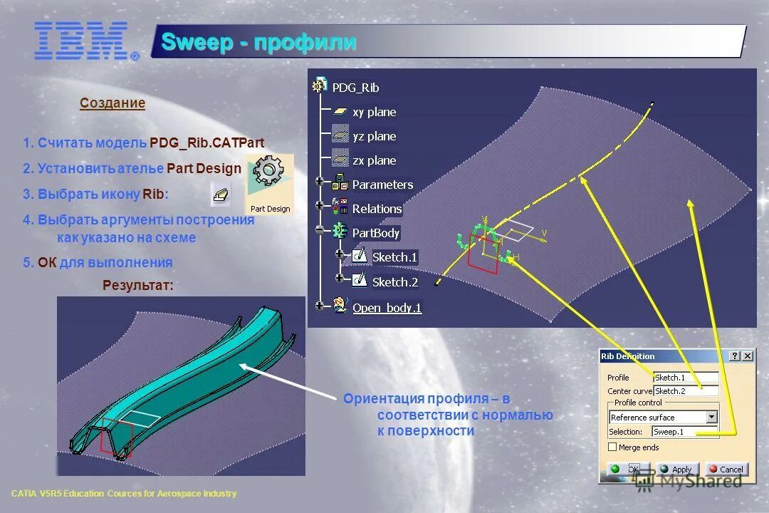 Свип это. Catia выбор материала. Как установить Sweep profile. Телефонная трубка, 3д модель в Catia v5. Анализ размыкания пресс формы Catia v5.