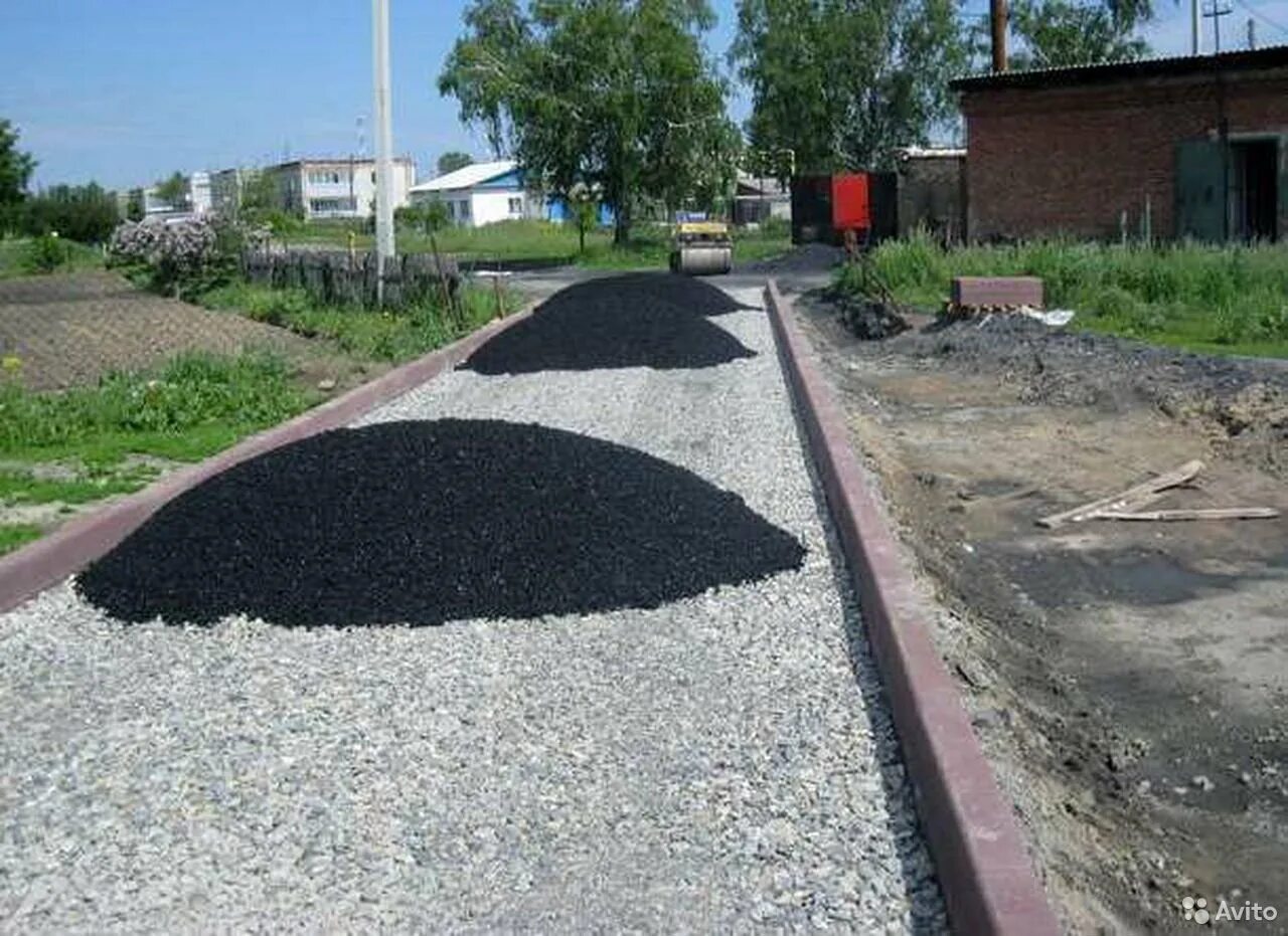 Как положить асфальтную крошку
