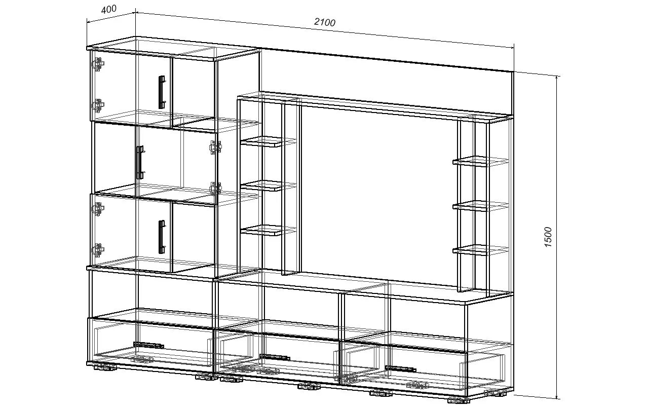 Сборка трио. Стенка Эмми. ТВ стенка чертеж. Стенка под ТВ чертежи.