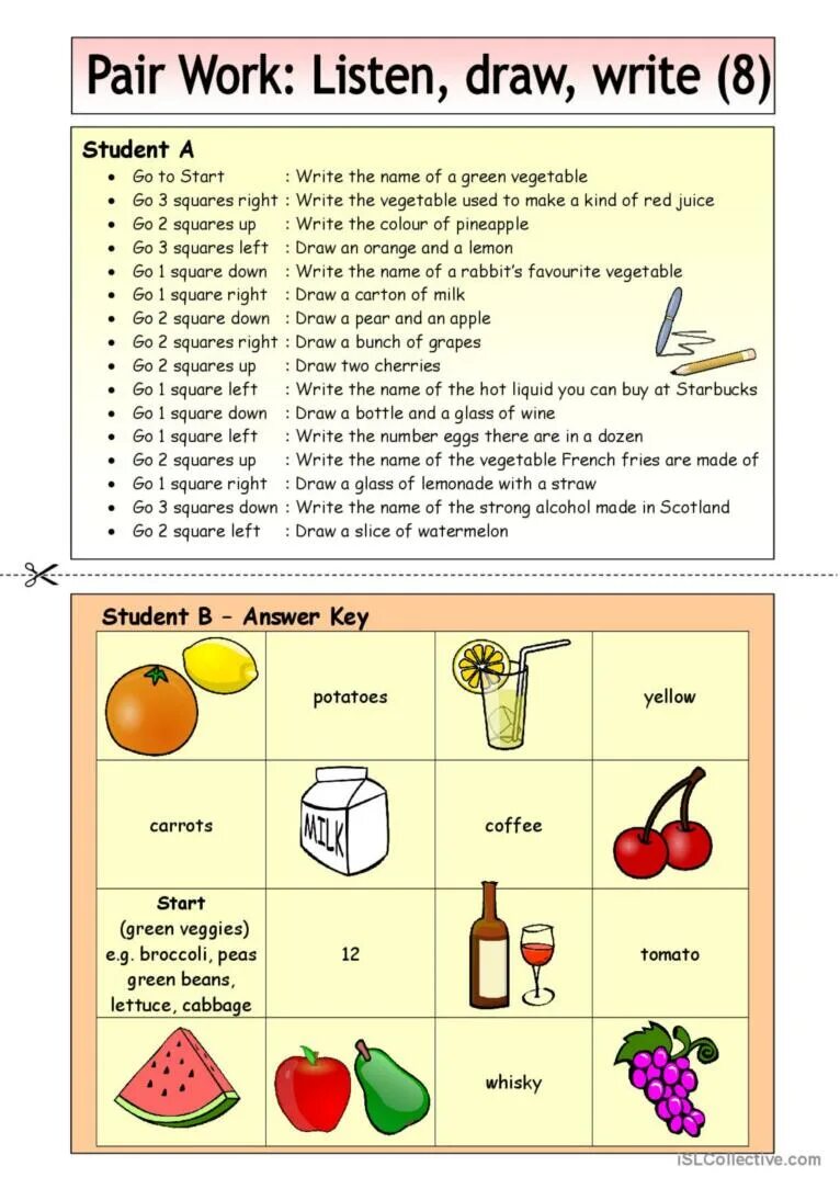 Using pair work. Pair work. pair work speaking. activities for pair work b1. listen , draw and write.