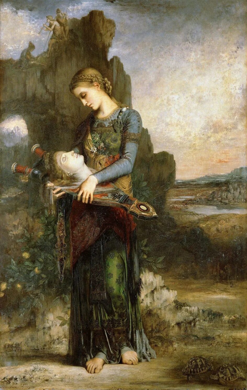 Гюстав Моро Орфей 1865. Гюстав Моро (Gustave Moreau; 1826—1898).. Гюстав Моро Фракийская девушка с головой Орфея. Гюстав Моро голова Орфея. Загадочный жанр