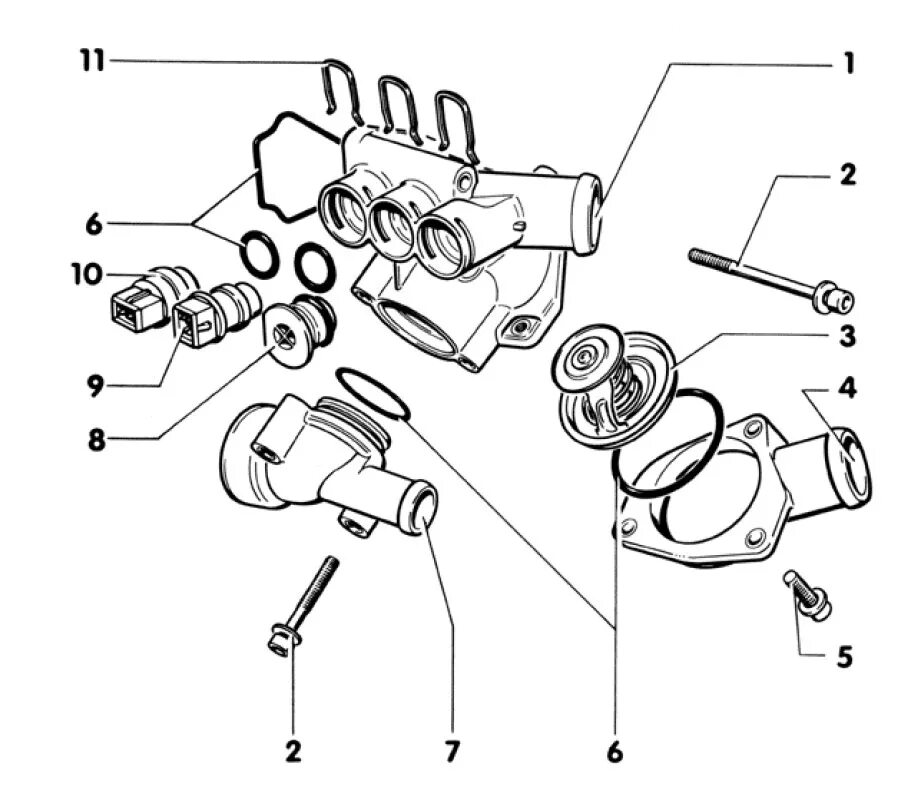 Болт на крепление термостата VW b5. Система охлаждения Passat b3 vr6. Термостат системы охлаждения двигателя гольф 6. Термостат Пассат б3 схема.