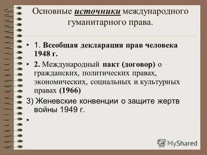 Международная защита кратко