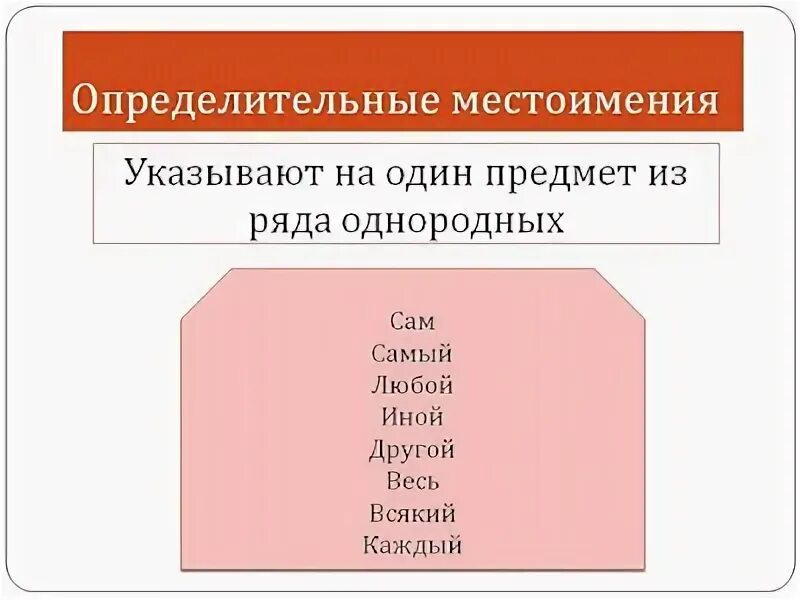 Определительные местоимения 6 класс конспект