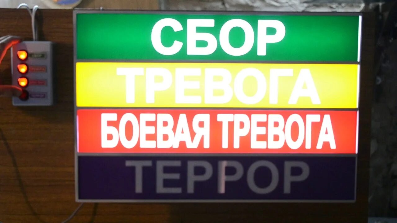 Табло боевой готовности. Световое табло оповещения. Боевая тревога. Табло тревога. Сигнал сбор по тревоги