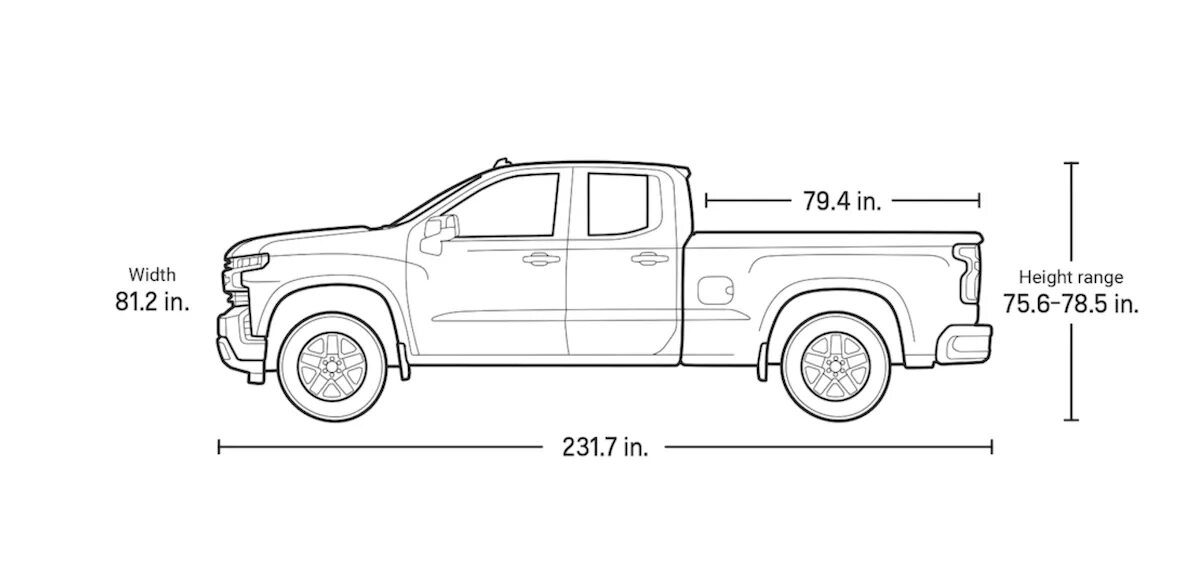 Масса пикапа. Dodge Ram 1500 габариты кузова. Dodge Ram 1500 чертеж. Ram 1500 габариты. Шевроле Silverado габариты.