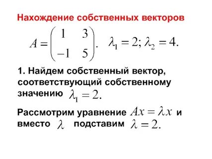 Собственные значения и собственные векторы матрицы