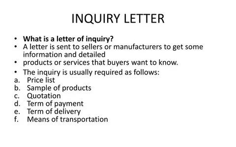 Inquiry перевод