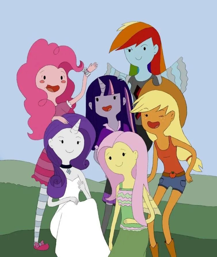 В стиле адвенчер тайм. Adventure time пони. Стиль Adventure time. My little Pony приключения.