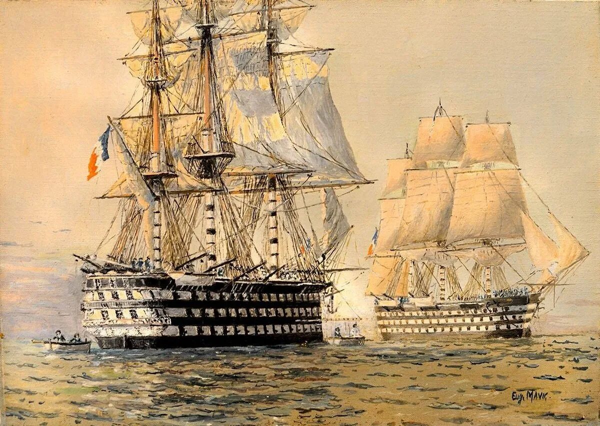 Три святителя линейный корабль, 1838. Сантисима-Тринидад линейный корабль. Русские корабли 18