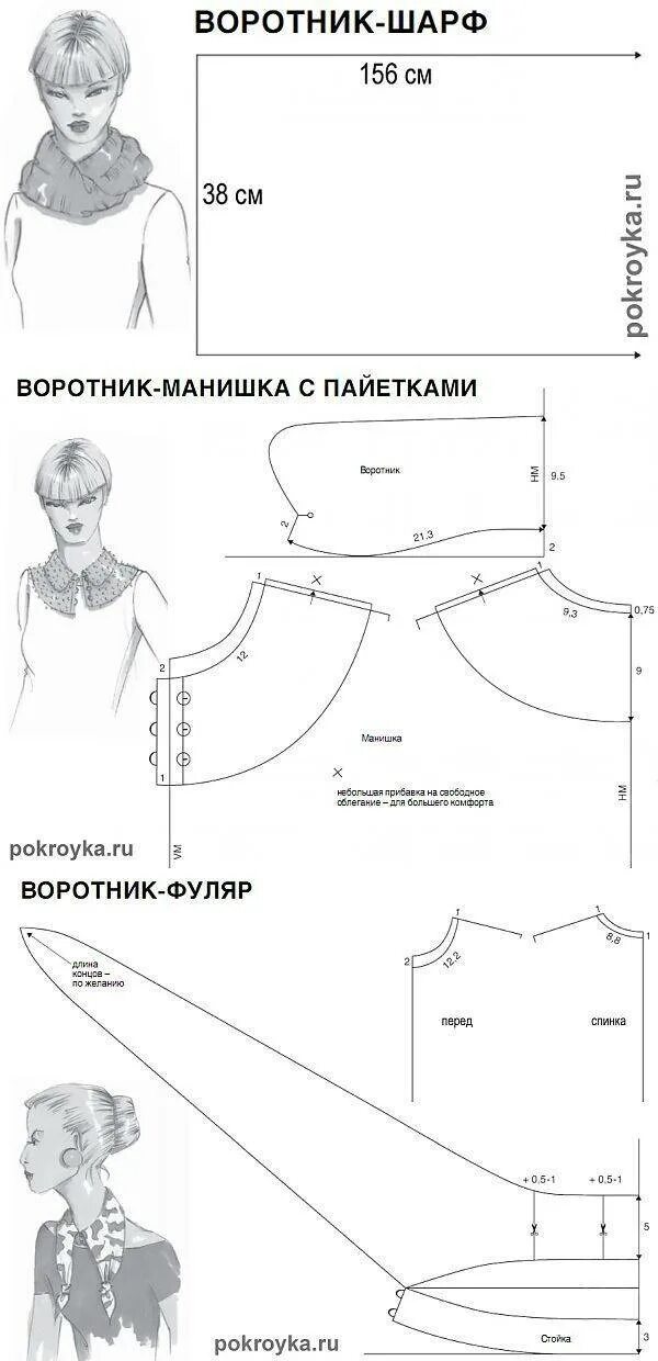 Выкройка воротничка. Выкройка косынки. Воротник съемный женский лекало. Крой воротника.