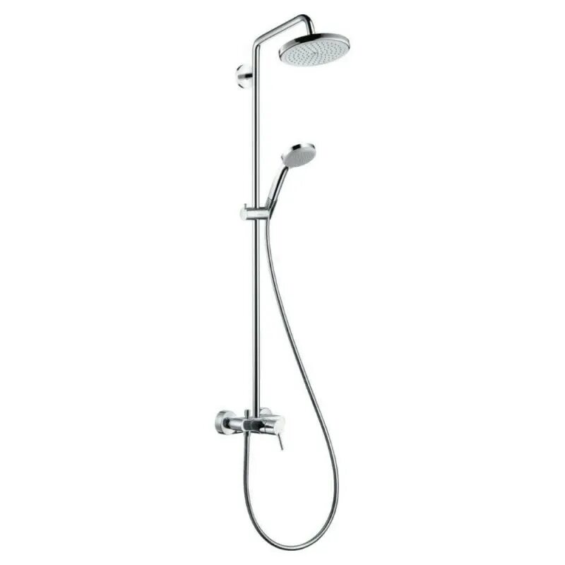 Смесители с верхним душем iddis. Hansgrohe Croma 220. Душевая стойка Hansgrohe Croma 220 Showerpipe 27185000. Hansgrohe Crometta e 240 1jet Showerpipe 27298000. Hansgrohe Crometta s 240 1jet Showerpipe 27320000.