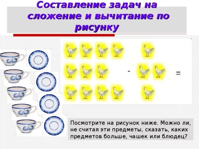 Составление задач на сложение и вычитание. Составление задач по рисунку на вычитание. Составление задач по рисунку. Составление задач на сложение и вычитание по рисунку. Как можно составить задачу