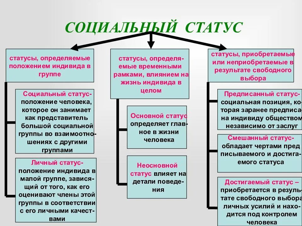 Статусы индивида. Виды социальных статусов личности. Социальное положение. Социальный статус таблица. Социальное положение примеры.