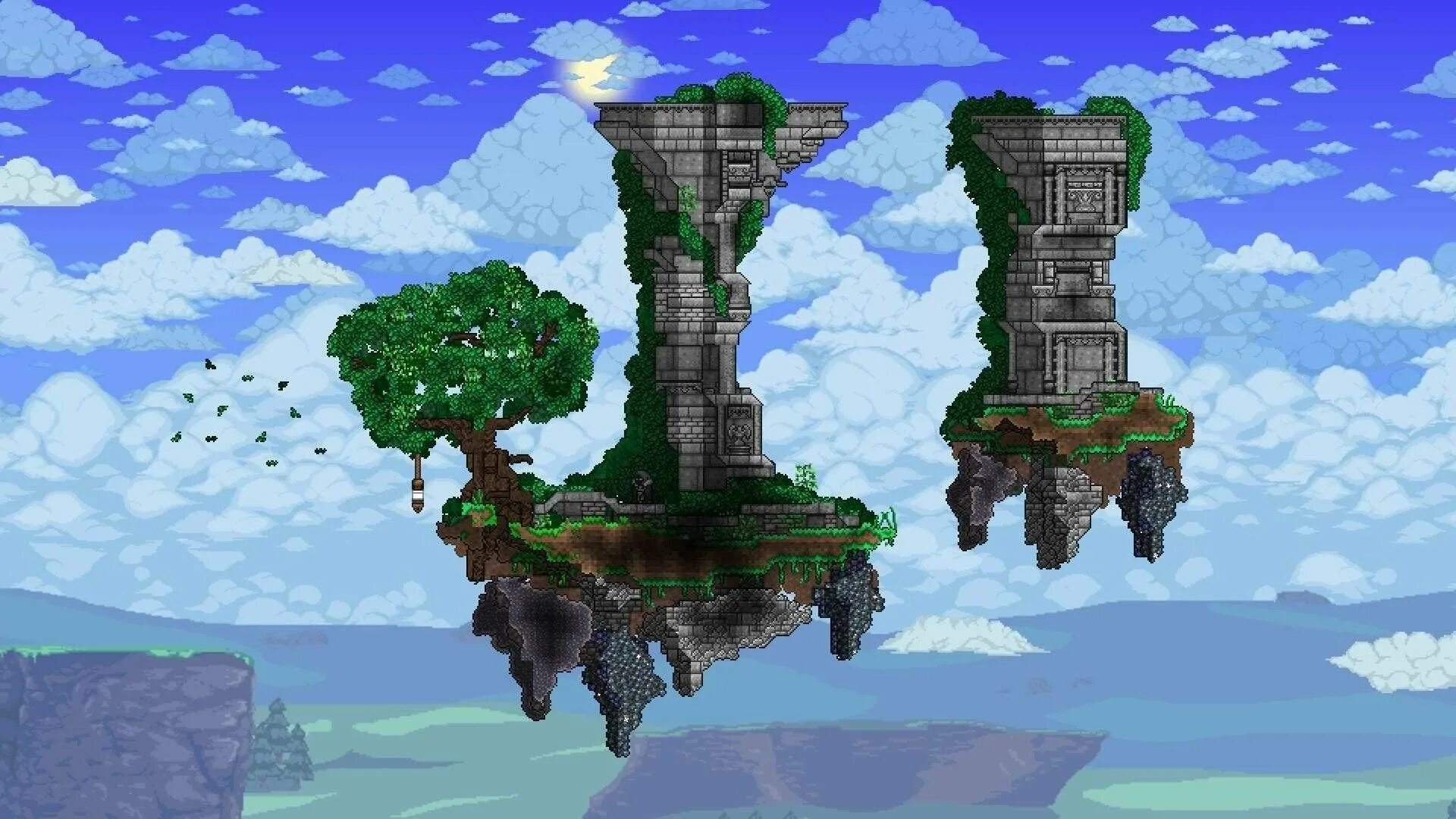 Небесные башни террария арт. Terraria арт Плантера. Террария 1.4.5.5. Terraria Лесной биом. Tmod terraria 1.4