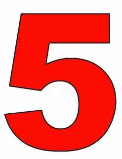 Цифра 5 на весь лист а4