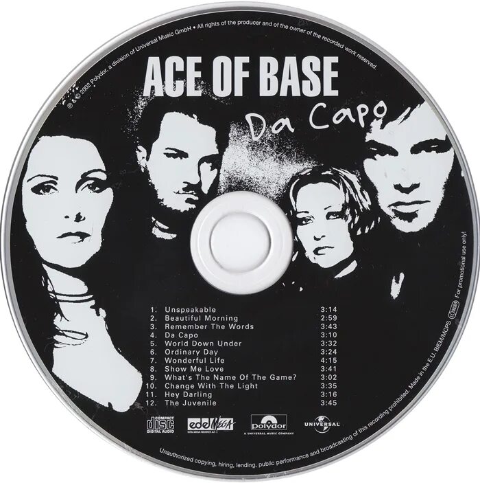 Ace of base все песни. Ace of Base диски. Ace of Base 2002. Ace of Base CD. Ace of Base - da capo (2002).